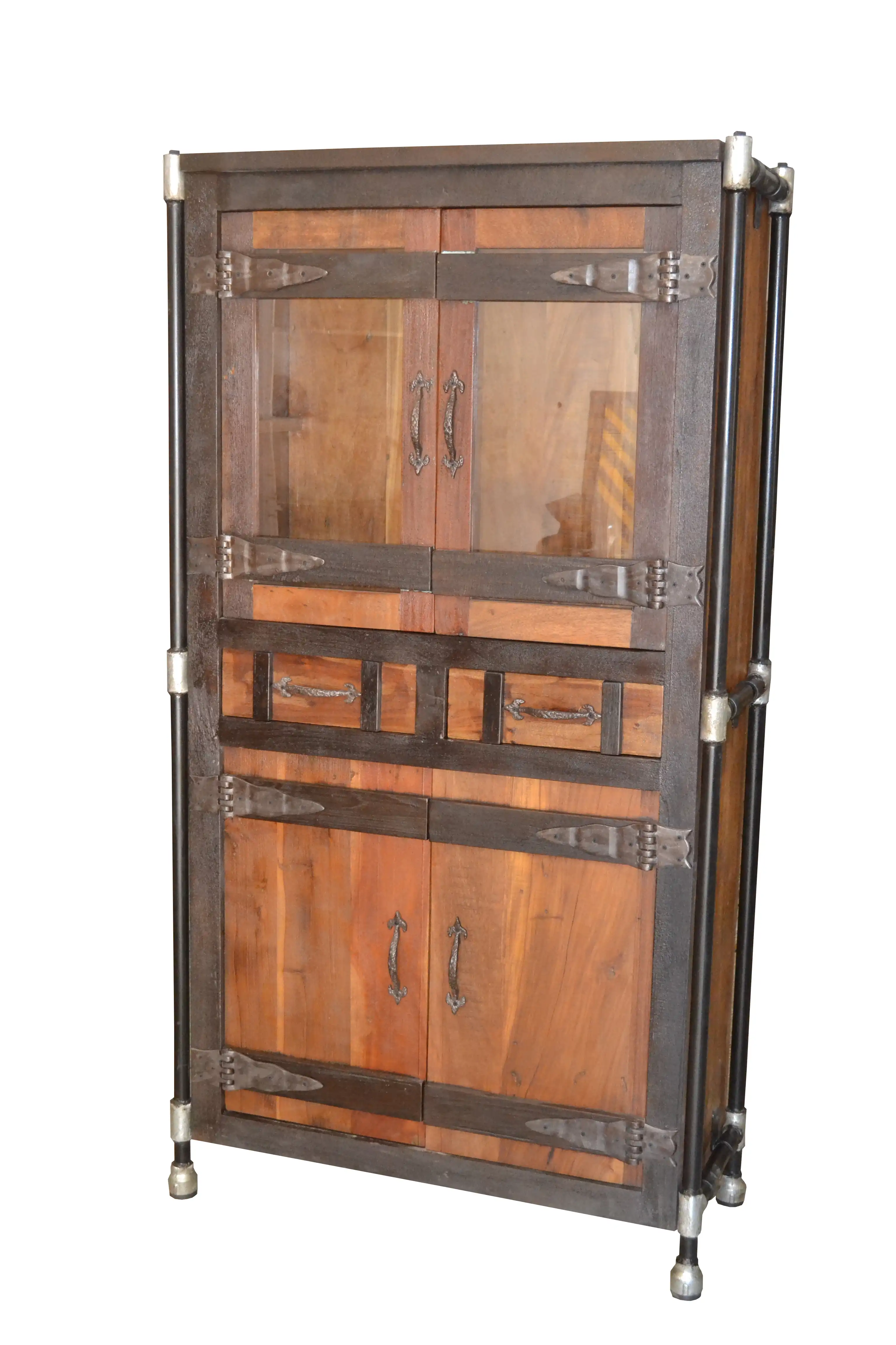 Antique look Tubeline Almirah with 4 Doors & 2 Drawers - popular handicrafts